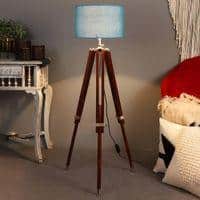 Reynard Black Cotton Shade Floor Lamp