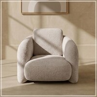 Urbanopulence  Wood 1 Seater With Upholstery Non Storage Sofa In White Colour
