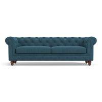 Winchester Luxe 3 Seater Fabric Sofa in Colonial Blue Colour