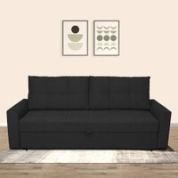 Barato 3 Pull Out Sofa Cum Bed In Black Colour