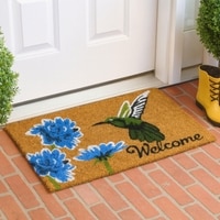 Luxe Home 100% Natural Coir Doormat Welcome Bird Print Design (71x45 cm)