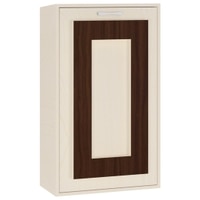 Calypso Wall Mounted Folding Study Desk and Built In Bookshelf in Light Wood Coffee Walnut Colour