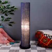 Penelope Blue Cotton Shade Floor Lamp