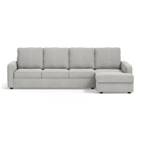Apollo Sofa (Colour : Vapour Grey, Cushion : Hard, Back Type : High Back, Seating Capacity : Right Aligned 3 Seater + Right Aligned Chaise)