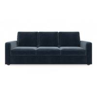 Apollo Compact Sofa Set (Colour : Sea Port Blue Velvet, Cushion : Soft, Back Type : Regular, Seater : 3+1+1)