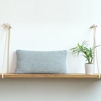 Moss Marld Alise Blue  And Vanilla Grey Cushion Cover 12X20 Inches