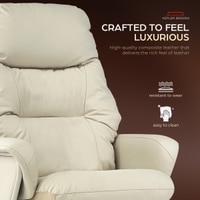 Kepler Brooks Divine Premium Composite Leather Chair in White Colour