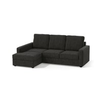 Apollo Compact Sofa (Colour : Graphite Grey, Cushion : Hard, Back Type : High Back, Seating Capacity : Left Aligned 2 Seater + Left Aligned Chaise)