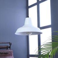 Opi Minimal Pastel White Metal Single Hanging Light