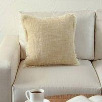 Matsya Beige Abstract Cotton Cushion Cover Set Of 2