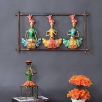 Desert Art Metal Handpainted Sardar Mini Wall Frame in Multicolour