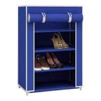 Josh 12 Pair Shoe Rack in Blue Finish