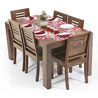Arabia - Capra 6 Seater Dining Table Set Finish Mahogany