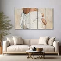 The Castle Decor Abstract Art Wall Painting Wooden Framed Digital Painting 27x48 Inch (Style 12)