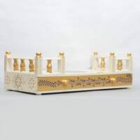 D'Dass Multi Color Mdf and Sheesham Wooden Temple For Pooja