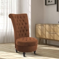 Piece High Back Accent Chair in Brown Colour