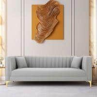 Tuxedo Fabric Sofa (Grey)