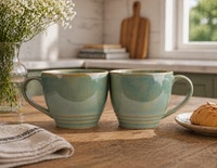 Green Clay Whisper Premium Stoneware Mug Set