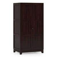 Magellan Solid Wood 2 Door Wardrobe in Mahogany Finish
