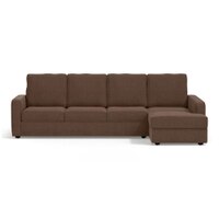Apollo Sofa (Colour : Daschund Brown, Cushion : Hard, Back Type : High Back, Seating Capacity : Right Aligned 3 Seater + Right Aligned Chaise)