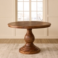 Anhillo Solid Wood 4 Seater Dining Table in Brown Finish