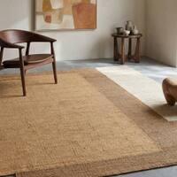 Jaipur Rugs Geometric Jute 6x9 Feet Peach And Mocha Dhurrie Carpet For Living Room And Home