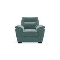 Adelaide Luxe 1 Seater Fabric Sofa in Dusty Turquoise Velvet Colour