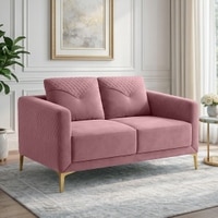 Arab Velvet 2 Seater Sofa Peach Color