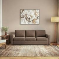 Apollo High Back 3 Seater Fabric Sofa in Daschund Brown Colour