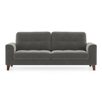 Verona Luxe 3 Seater Fabric Sofa in Ash Grey Velvet Colour