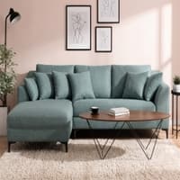 Casella 2 Seater Sectional Sofa with Left Chaise Lounge Sage Green