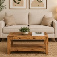 Scout Rectangular Solid Wood Coffee Table In Walnut Finish