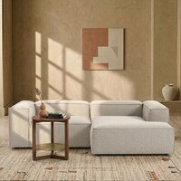 Elegantedge Wood Left Aligned 2-Seater With Upholstery Non Storage Sofa In White Colour