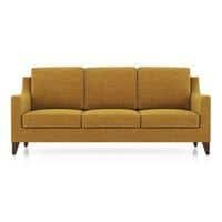 Abbey Sofa (Colour : Ochre, Cushion : Hard, Seating Capacity : 3 Seater)