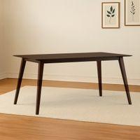 Lawson Solid Wood 6 Seater Dining Table In Walnut Finish