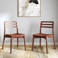 Dane Solid Wood Dining Chair Set of 2 in Honey Finish