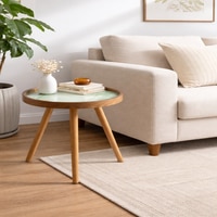 Grove Solid Wood Side Table in Forest Green Finish