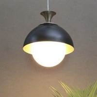 Eliante Metal Hanging Lights Mild Steel & Glass Material Antique, Black & White Finish
