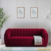 Rosa Fabric Sofa (Maroon)