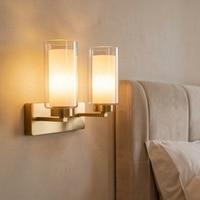 Eliante Cloth Shade Wall Lights Mild Steel & Fabric Material Antique Gold & Cream Finish