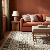 Jaipur Rugs Traditional Wool 5x8 Feet White And Charcoal Hand Knotted Rug Carpet