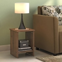 Nick Engineered Wood Side Table in Classic Walnut Finish