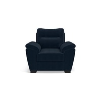 Adelaide Luxe 1 Seater Fabric Sofa in Sea Port Blue Velvet Colour