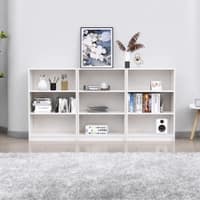Hexa Engineered Wood Bookshelf Multipurpose Storage Rack in Frosty White Colour