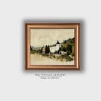 Artistry Beige Brown Forest Landscape Printed Framed Canvas Wall Prints Set of 1 Multicolor Matte