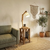 Maurice Beige Jute Floor Lamp with Beige Jute Base