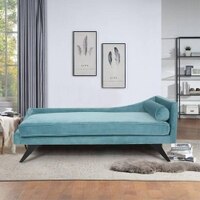 Kawa Velvet Chaise Launger in T Blue Colour