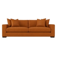 Lawson 2 Seater Sofa In Leatherette Brown Color