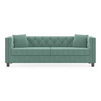 Windsor Luxe 3 Seater Fabric Sofa in Dusty Turquoise Velvet Colour