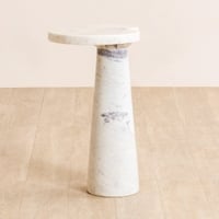 Fior Marble Side Table in White Colour